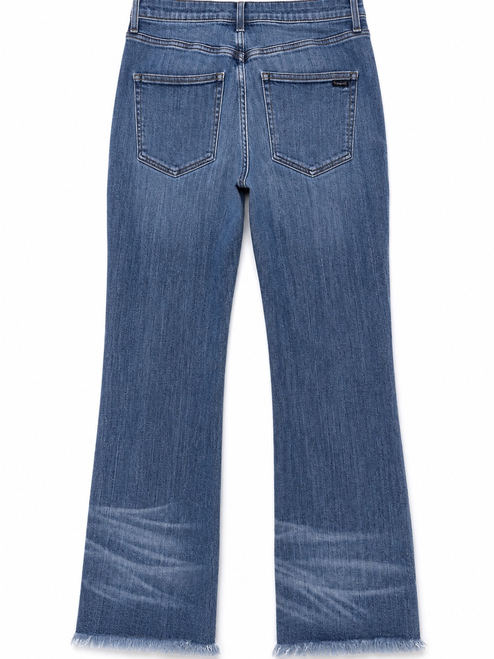 AYR The Bomb Pop Cropped Raw Hem Jeans Women’s 28 Medium Wash High Rise Straight - Picture 3 of 11